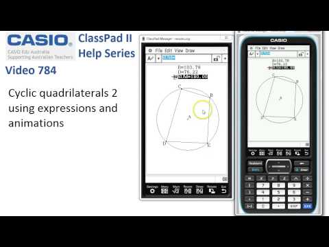 ClassPad Help 784 - Cyclic Quadrilaterals 2