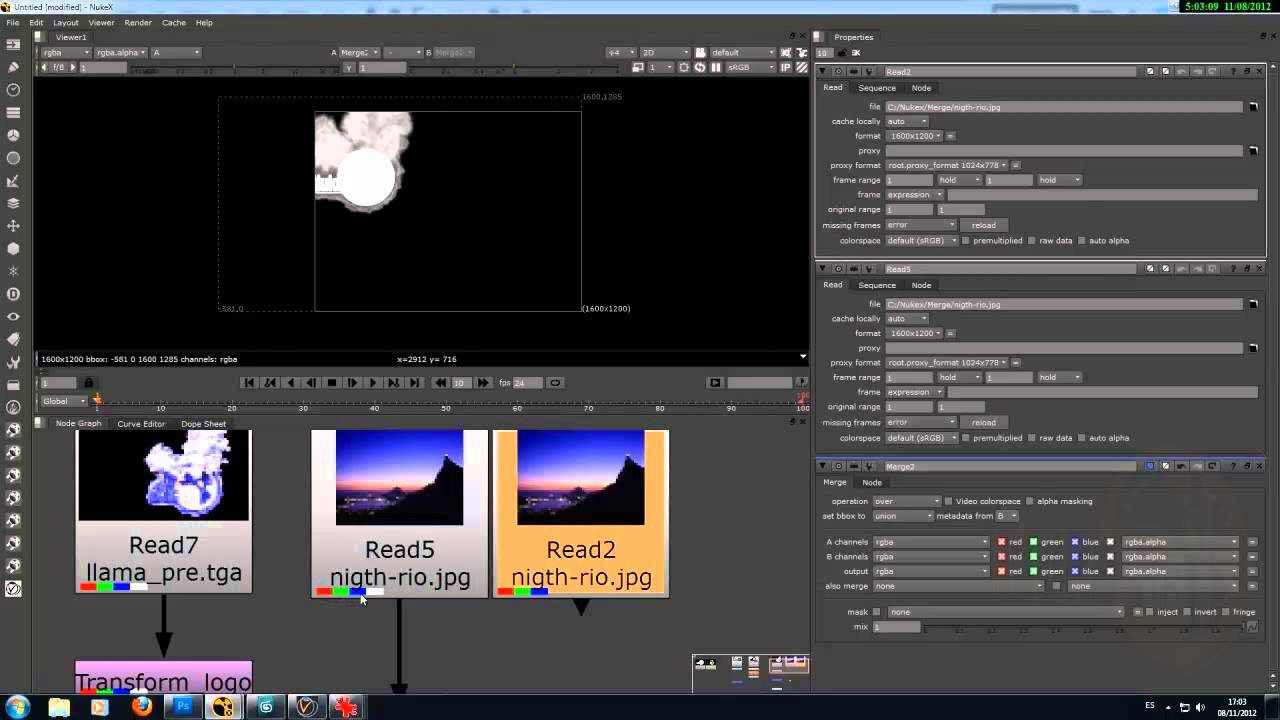 Video Tutorial Nuke Español - Nodo Merge (1/1)