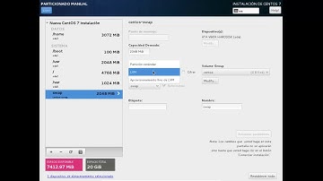Particionamiento Centos 7