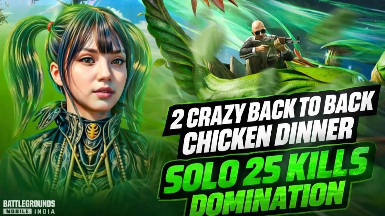🔥 2 BACK TO BACK CHICKEN DINNER 🔥 | SOLO 25 KILLS | DOMINATION w SQUAD| #bgmi #pubgmobile #trending 