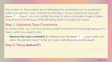 Declaring a Generic Type Class to Accept Nullable Guid in C#