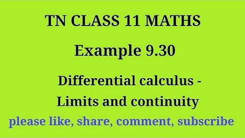 11 maths |example 9.30|chapter 9|Differential calculus limits and continuity |gmrrao maths|