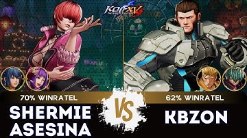 KOF XV ▰ SHERMIE ASESINA (Shermie/Leona/Athena) 🆚 KBZON (Maxima/Shun