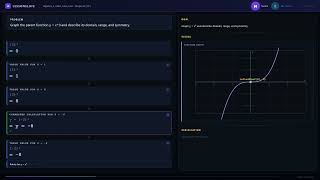 LessonSlate Algebra 2 · Algebra 2 Cubic Cube Root · Graph the parent function y = x^3 and…