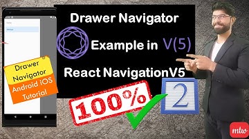 React Navigation 5 Drawer Navigator Example|Custom Drawer Navigator|Drawer Navigator v5