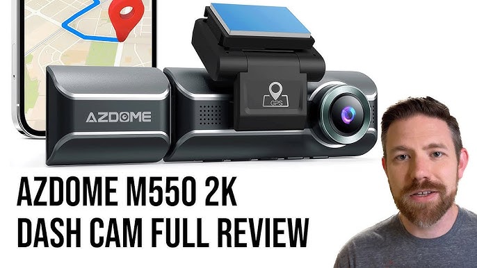 AZDOME 11.8 Dashcam Rétroviseur&Caméra de Recul, WiFi, GPS[2K 170