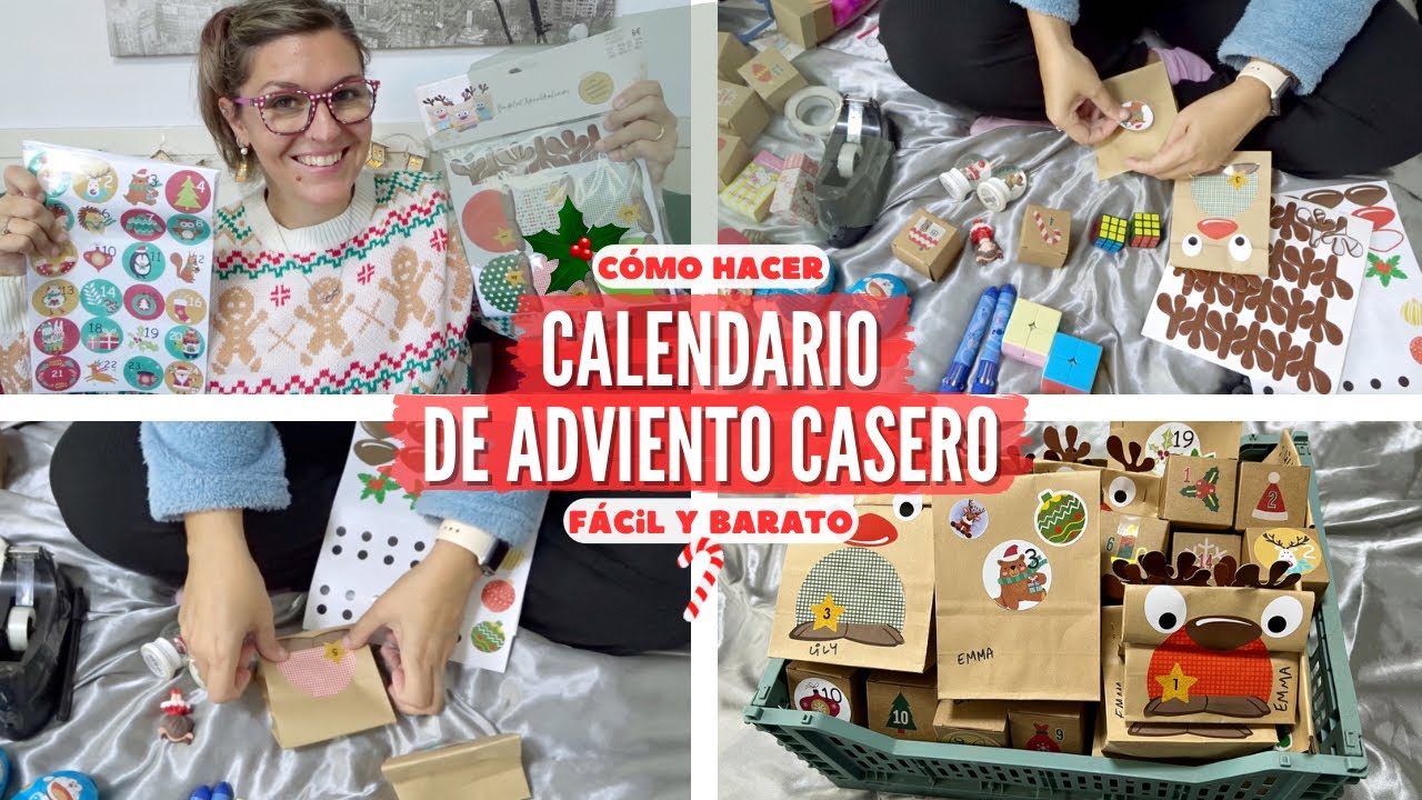 CALENDARIO de ADVIENTO Casero *IDEAS REGALOS Navidad Económicos y Fáciles*