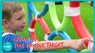 Today I show how to make pool noodles to make a huge target station for the front or backyard! Our whole family had fun playing 