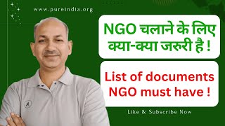 List of Documents for new NGO, Type of documents needed for any NGOs, CSR Funds for NGOs, New NGO