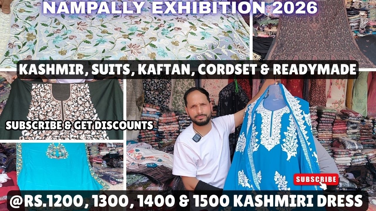 Low Price Kashmiri Suits at Nampally Exhibition 2026 || Dhamakedar offers #exhibition #new #fyp