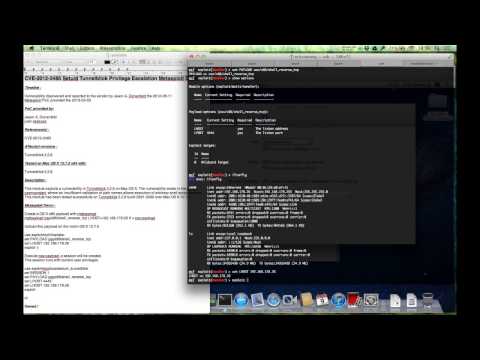 CVE-2012-3485 Setuid Tunnelblick Privilege Escalation Metasploit Demo