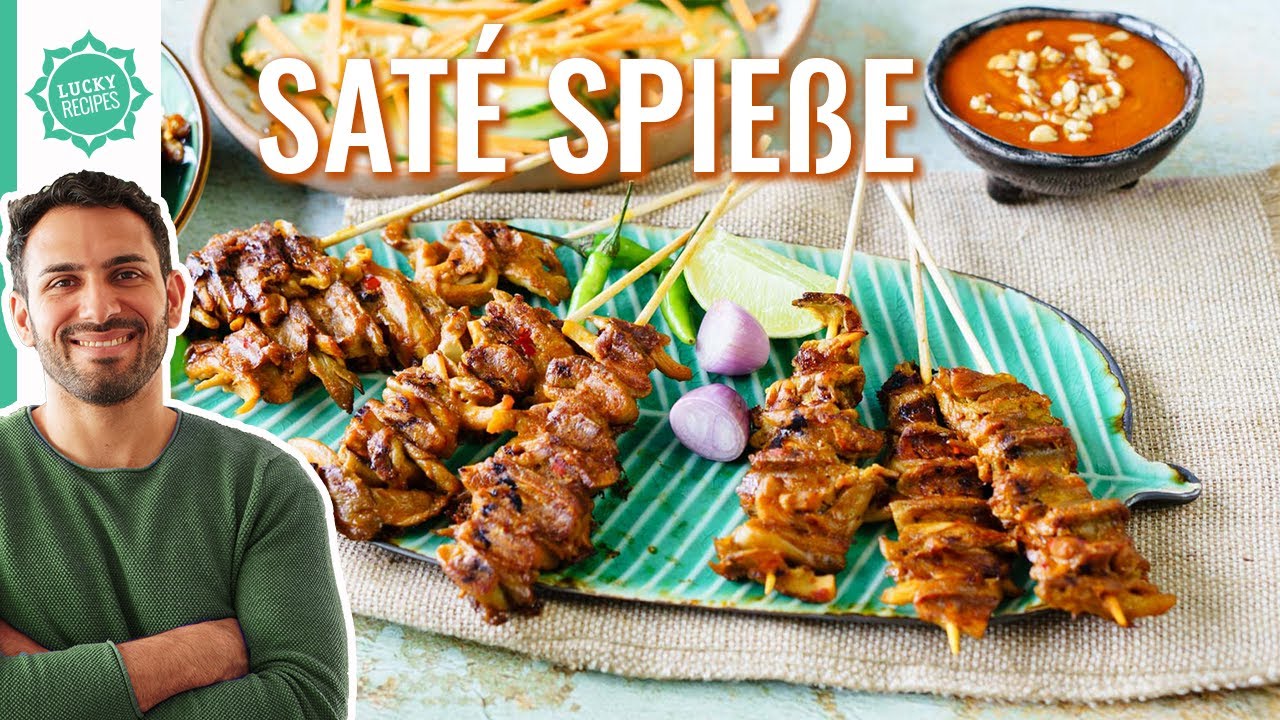 Diese veganen Saté Spieße sind der Hammer! Pilz Satay