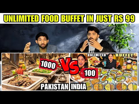 Pakistani Reaction On India vs Pakistan Buffet Food ₹100 | स्वाद Test 🔥