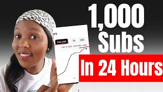 How I got 1,000 Subscribers in 24 Hours Using Shorts.The Fastest Method 🚀
