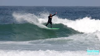 Surfing La Jolla Shores Wind Swell and Fun - 4K Raw Footage - 03-16-2022