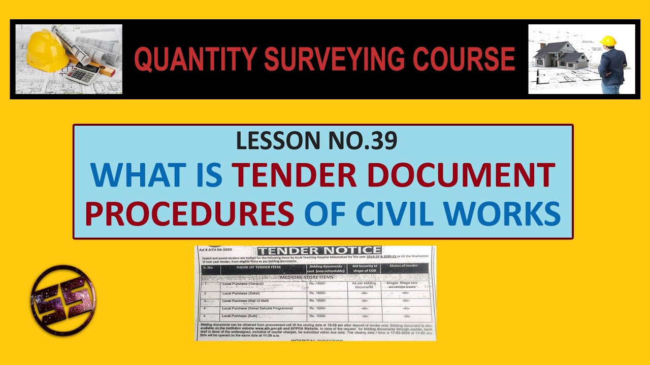 What is TENDER DOCUMENT & PROCEDURES for Civil Works