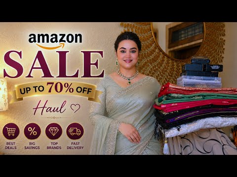 Amazon sale up to 70% off Saree & Jewellery haul 