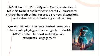 Immersive experiential learning via AR/VR. ppt presentation into video format.