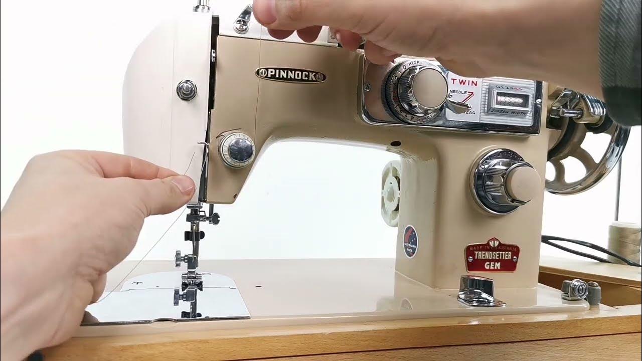 Demonstrating a Vintage Pinnock Sailmaker Sewing Machine YouTube