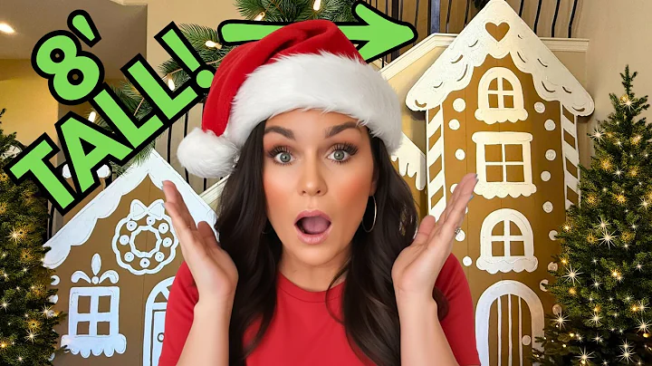 GIANT Christmas Decor on a Tiny Budget: Life Size Gingerbread House!
