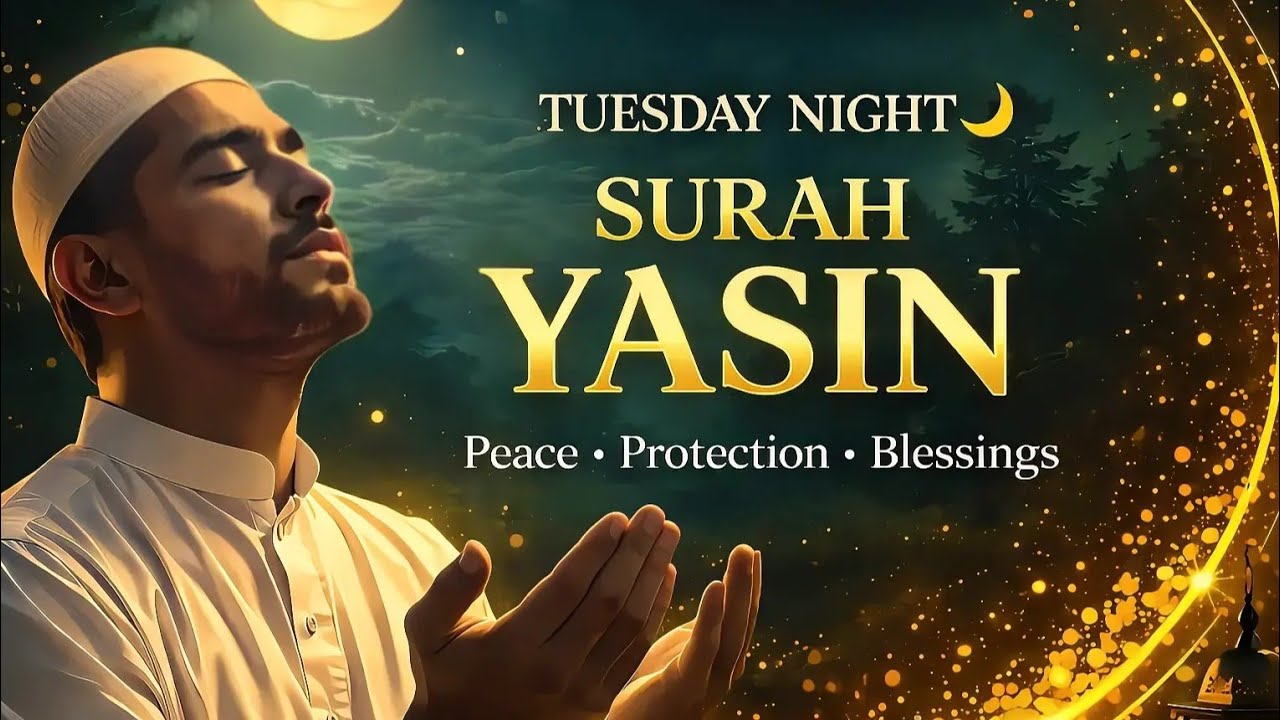 Surah Yasin Full Recitation 🌙 Tuesday Night | Peace, Protection & Blessings