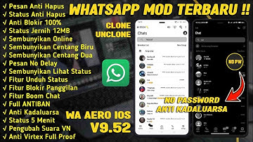 WHATSAPP AERO IOS TERBARU 2023 || WA AERO IOS V9.52 TERBARU 2023 - NO PASSWORD