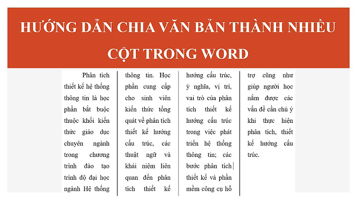 Cách chia đoạn văn thành 2 cột trong word 2023 năm 2024