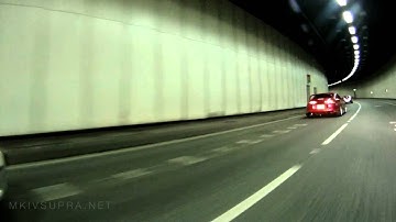 Toyota Supra Convoy, MKIVSUPRA.NET @ Miss Banzai London Tunnel Run (March 2012)