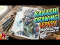 Drawing Kakashi Hatake from Naruto - EPIC Real-time Art! ✍️🔥