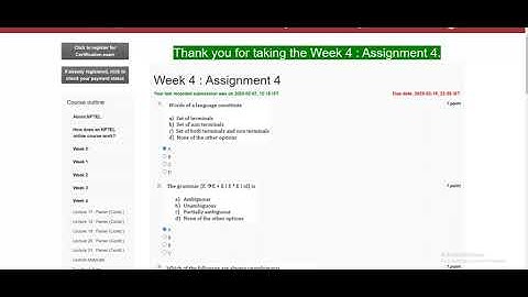 NPTEL | Compiler Design | 2025 | Assignment 4 | Week 4 | Solution