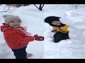 2 новых видео февраля от Максима Галкина- Лиза и Гарри строят снежные башни