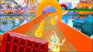 สไลด์เดอร์ สวนน้ำที่สดใส สไตล์สวนน้ำ Water slide adventure 3D screenshot 1