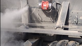 cement spreader truck sprung a leak