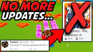 My Last Pet Simulator 2 Video... Roblox