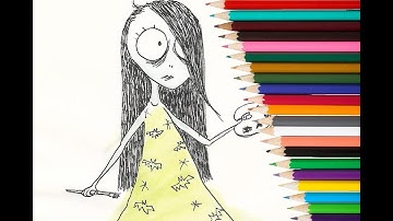 Drawing Myself as a Tim Burton Character