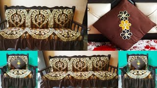 DIY Recycle sofa cover Add New Style to Old Sofa cover &  Easy Box Cushion Cover design