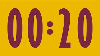 20 SECOND TIMER 🔔 Gentle Alarm [Full HD]