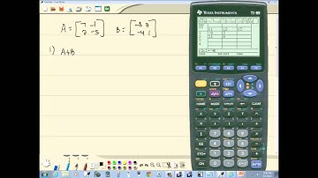Technology in College Algebra - Matrix Operations - TI-89