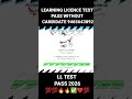 learning licence test pass