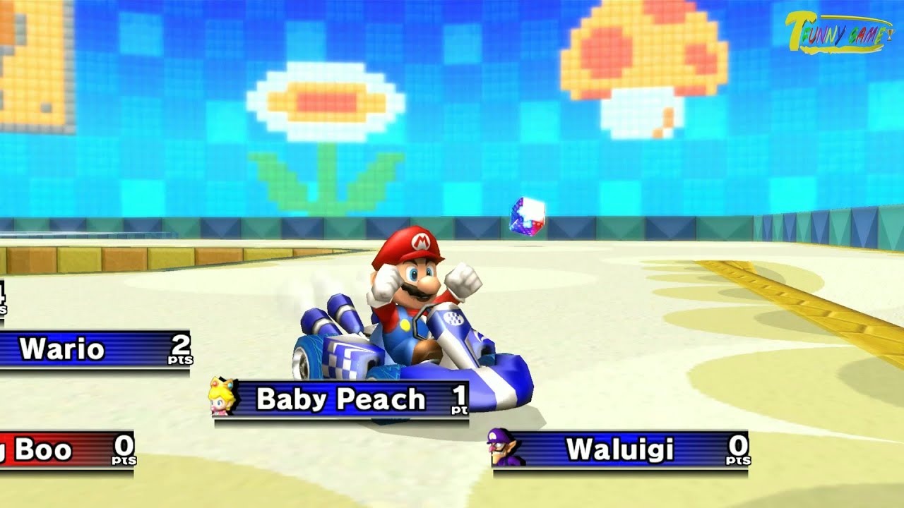 Mario Balloon Battle (Video Full HD 60Fps) Mario Kart Wii - Tung Funny Game