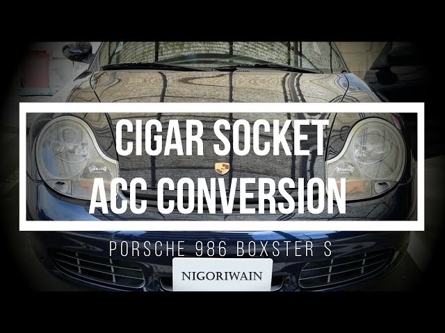 ポルシェ 986 ボクスター シガーソケットACC電源化 - YouTube