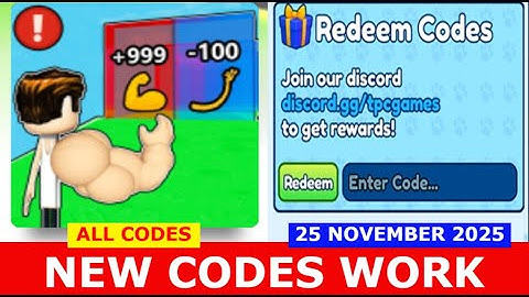 *NIEUWE CODES*💪 Strong Muscle Simulator ROBLOX | ALLE CODES | 25 november 2025