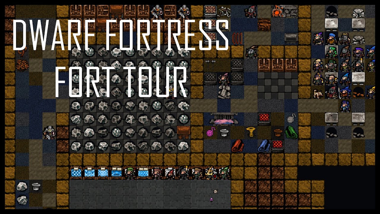Stockpiles Dwarf Fortress Fort Tour YouTube