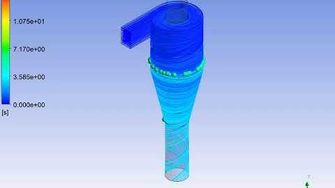 Cyclone separator simulation for Trap boundary condition