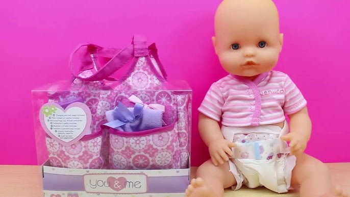 Nenuco - Bolsita Cambiador, set de juguete con pack de cambio de pañal y  muchos accesorios para tu muñeco bebé, complemento de juguete para niños