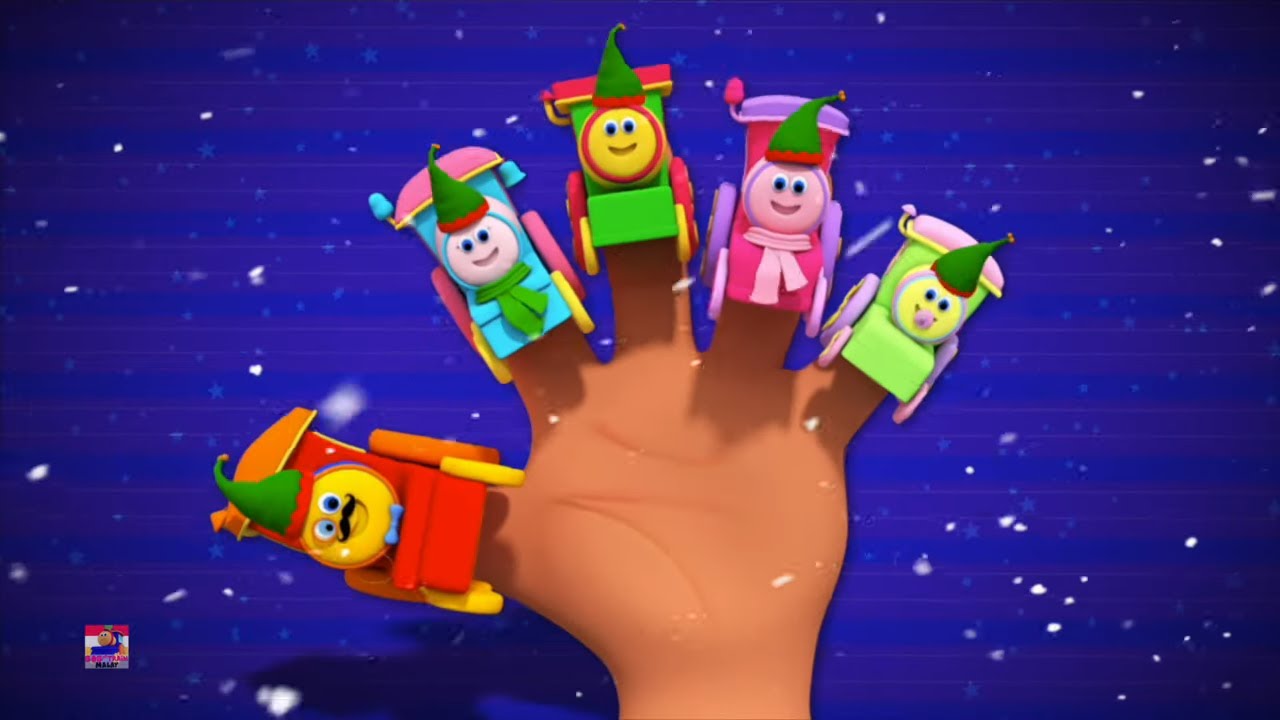 keluarga jari | lagu natal | Bob Train Finger Family In English ...