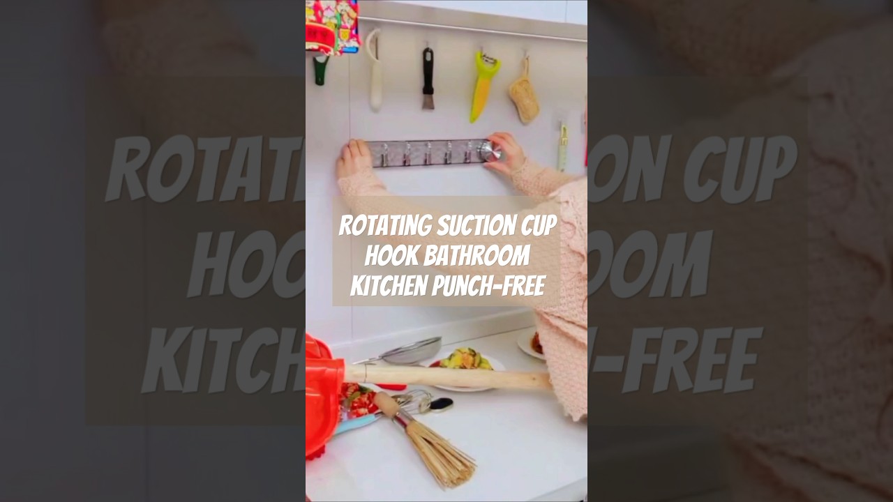 Rotating Suction Cup Hook Bathroom Kitchen Punch-Free 