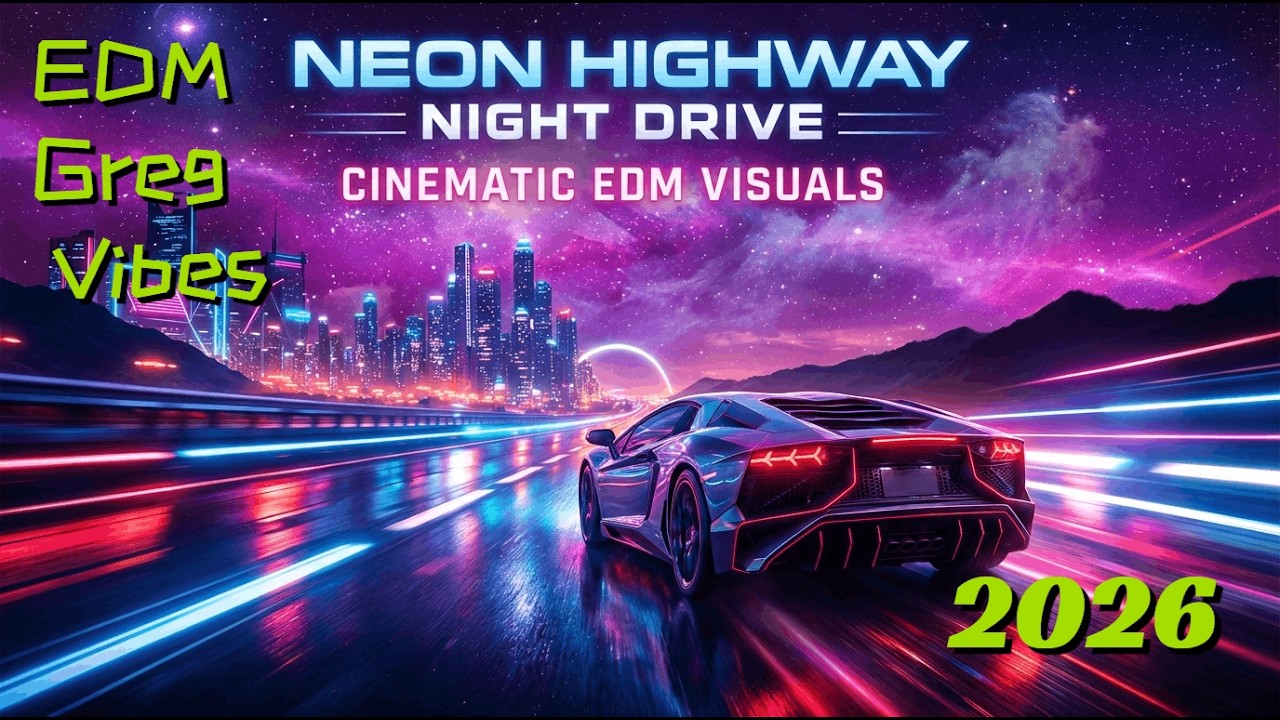 Neon Highway Night Drive 🌌🚗 | Cinematic EDM Visuals