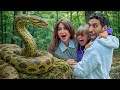 عشنا لحظات مرعبه لقينا ثعبان في طريقنا للغابه 