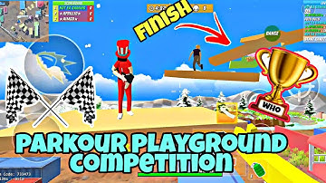parkour playground competition | dude theft wars race🤣